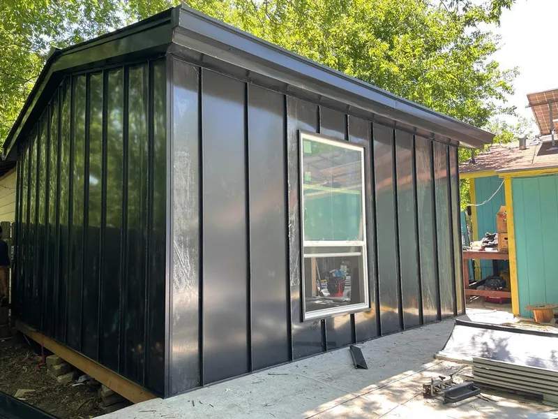 Black standing seam metal wall panels for Metal Roof Installation in Port Allen